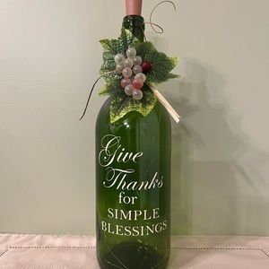 Decorated Wine Bottles, Thanksgiving, Fall, Home Decor